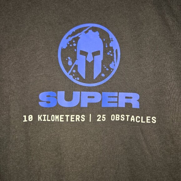 Spartan Race SUPER 10km/25 Obstacles  Finisher Black T-Shirt Women Size Small - Picture 2 of 5